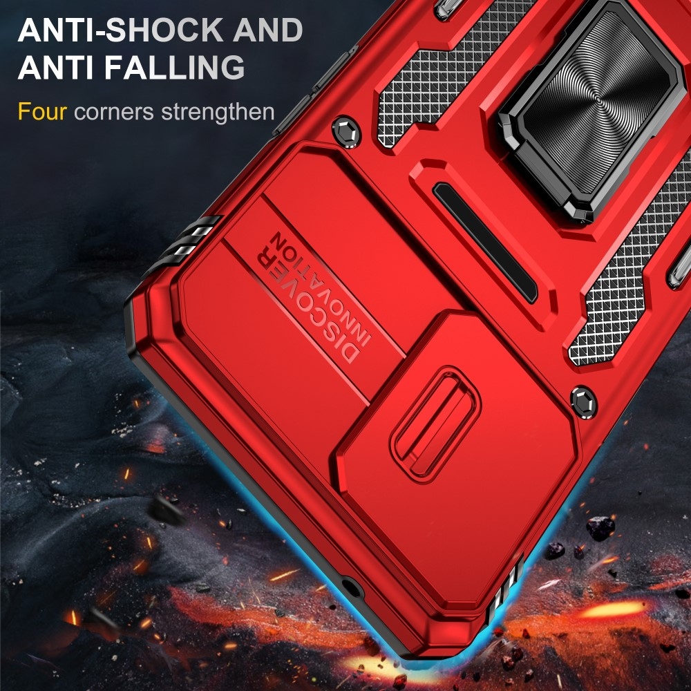 Lencseálló hibrid borítás az Oppo Reno 7 Lite 5G-n - piros színben