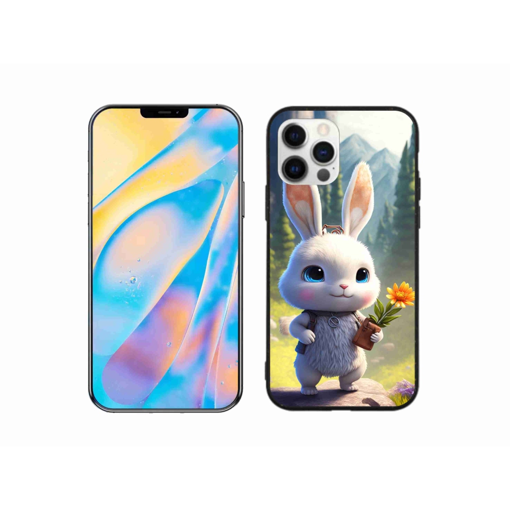 Gél borítás mmCase iPhone 12 készülékhez - aranyos nyuszi