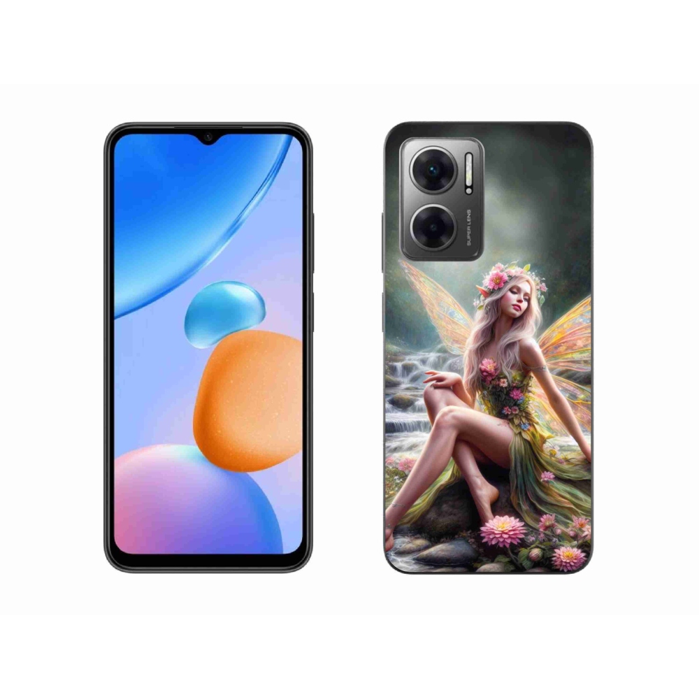 Gél borító mmCase a Xiaomi Redmi 10 5G - pillangó nőhöz 1