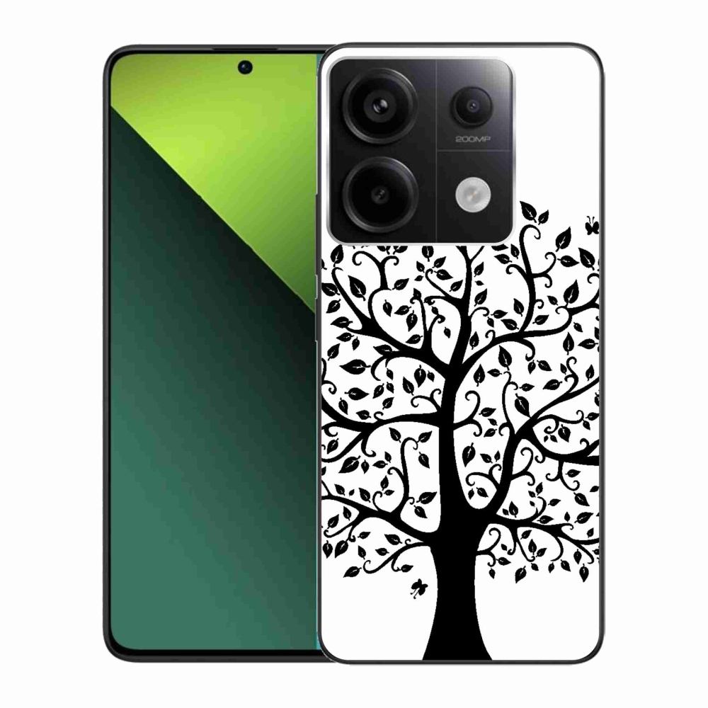 Gél borítás mmCase a Xiaomi Redmi Note 13 Pro 5G/Poco X6 5G számára - fekete és fehér fa