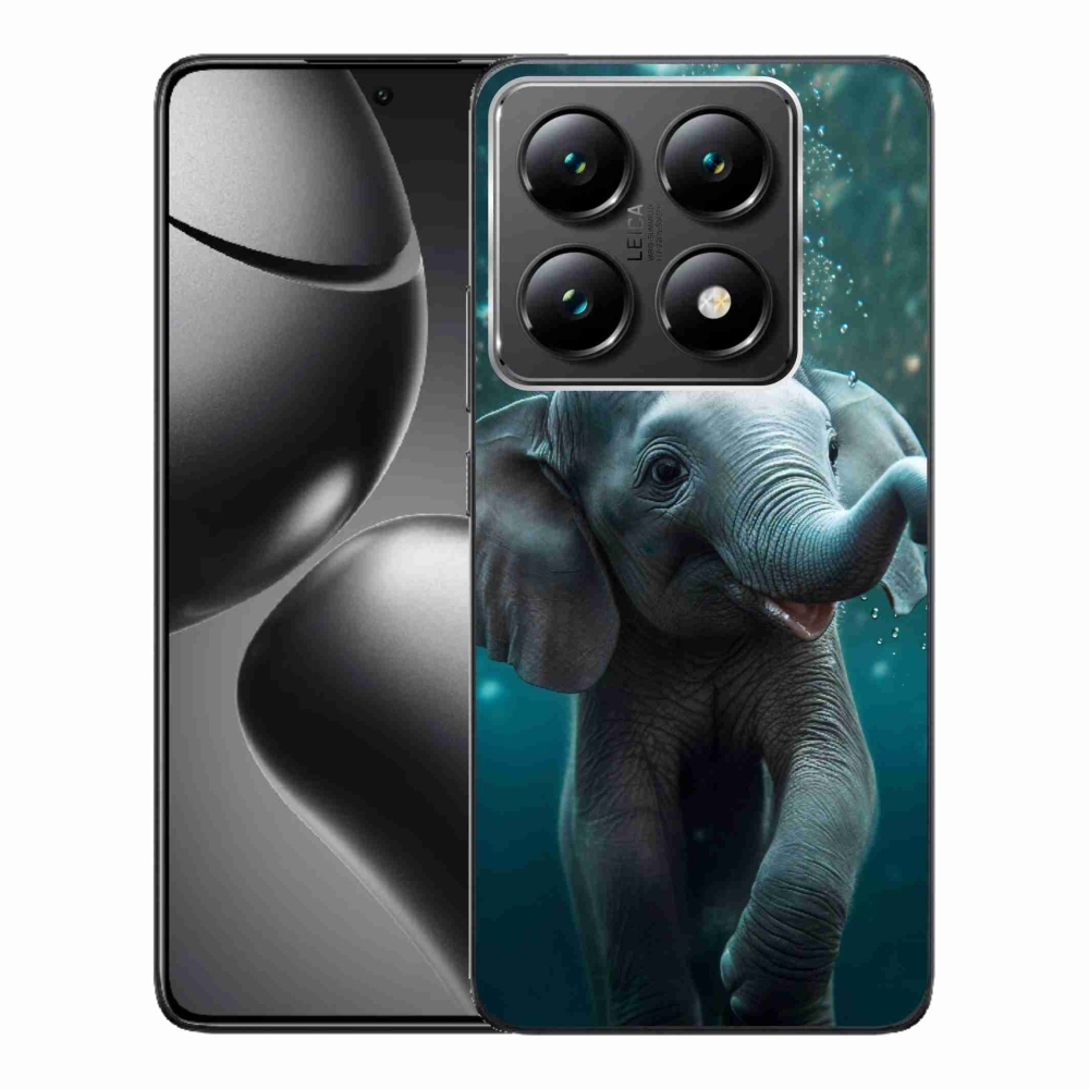 Zselés borítás mmCase a Xiaomi 14T Pro számára - elefánt a víz alatt