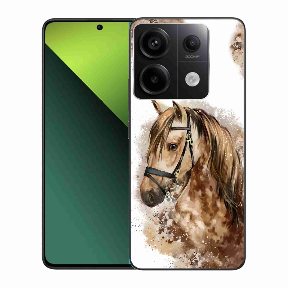 Gél borítás mmCase a Xiaomi Redmi Note 13 Pro 5G/Poco X6 5G számára - barna rajzfilm ló