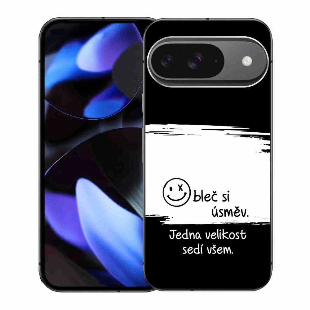 Gél borítás mmCase a Google Pixel 9/9 Pro számára - vicces szöveg 8 fekete és fehér háttérrel