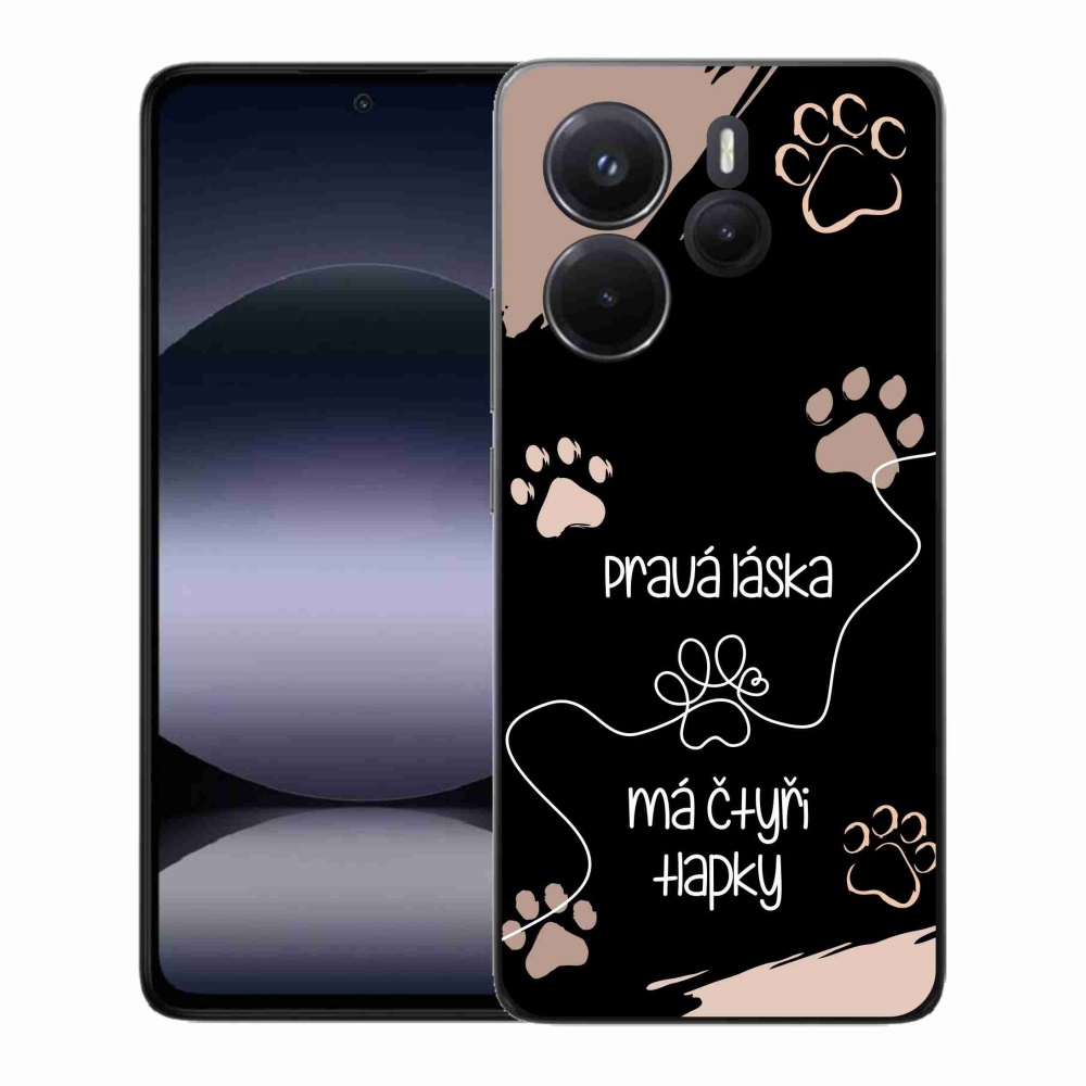 Gél borítás mmCase a Xiaomi Redmi Note 14 készülékhez - kutya motívum 1 fekete háttér