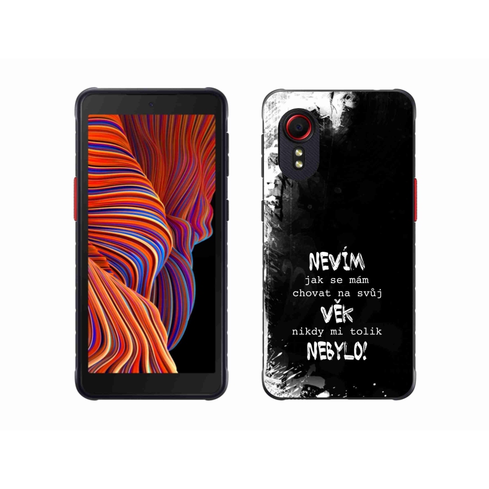 Gél borító mmCase Samsung Galaxy Xcover 5 készülékhez - vicces szöveg 14 fekete háttér