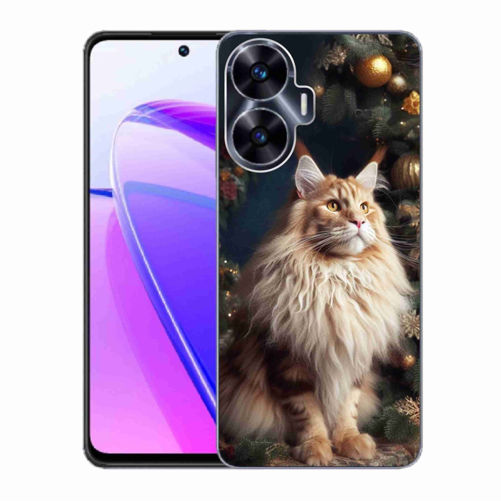 Gél borítás mmCase a Realme C55 készülékhez - macska a fánál