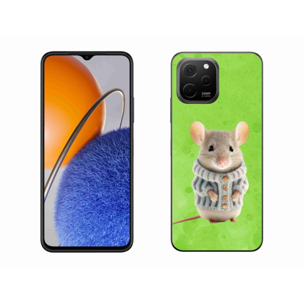Gél borítás mmCase a Huawei Nova Y61 készülékhez - egér pulóverben