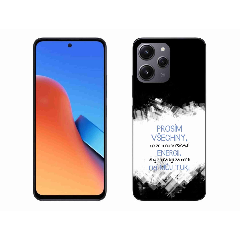 Gél borító mmCase a Xiaomi Redmi 12 - vicces szöveg 1 kék