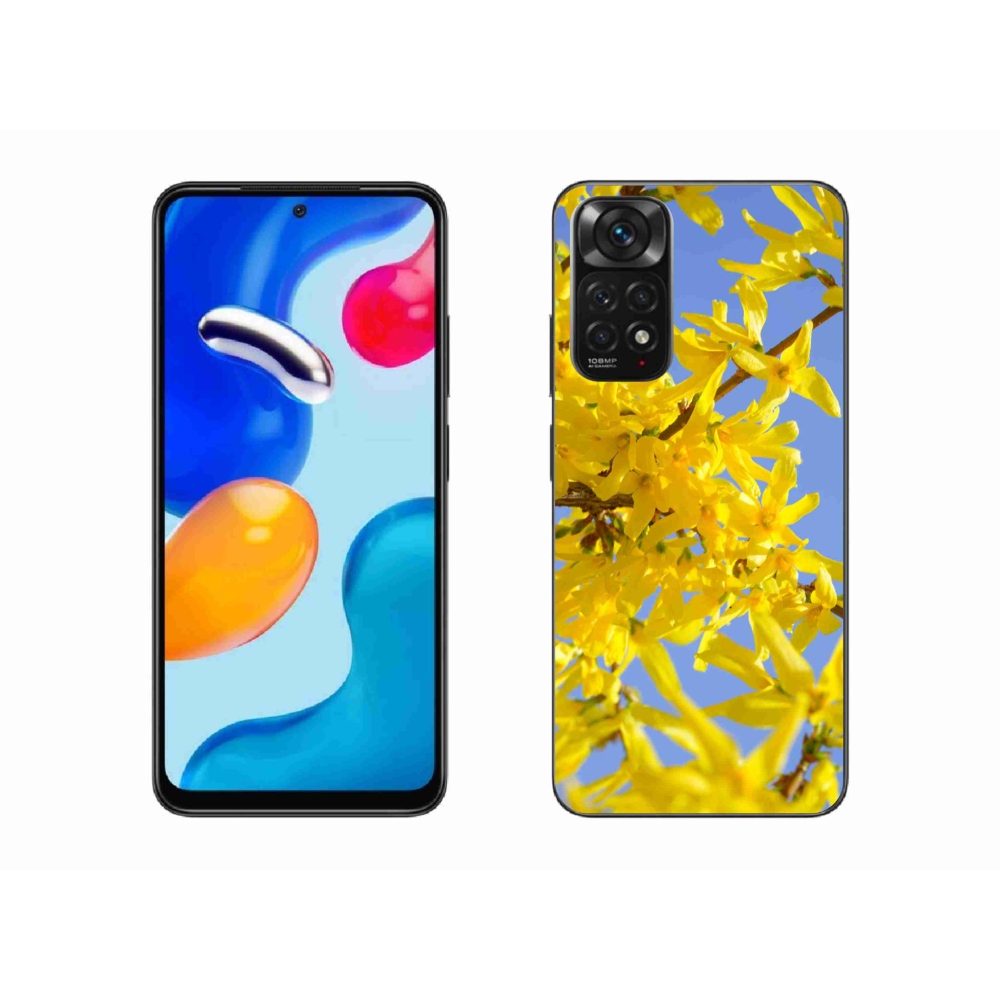 Gél borítás mmCase a Xiaomi Redmi Note 11 4G-hez - sárga virágok