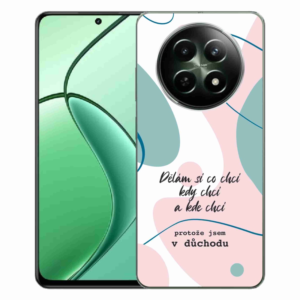 Gél borító mmCase a Realme 12 5G/12x 5G készülékhez - vicces szöveg 10 fehér háttérrel