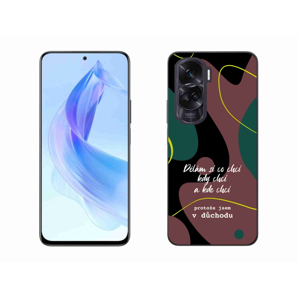 Gél borító mmCase a Honor 90 Lite készülékhez - vicces szöveg 10 fekete háttér