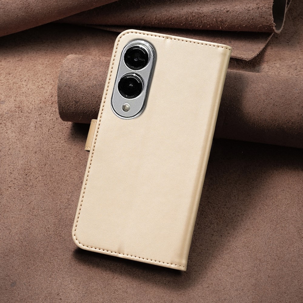 Clover könyv tok Samsung Galaxy S25 Edge készülékhez - arany színben