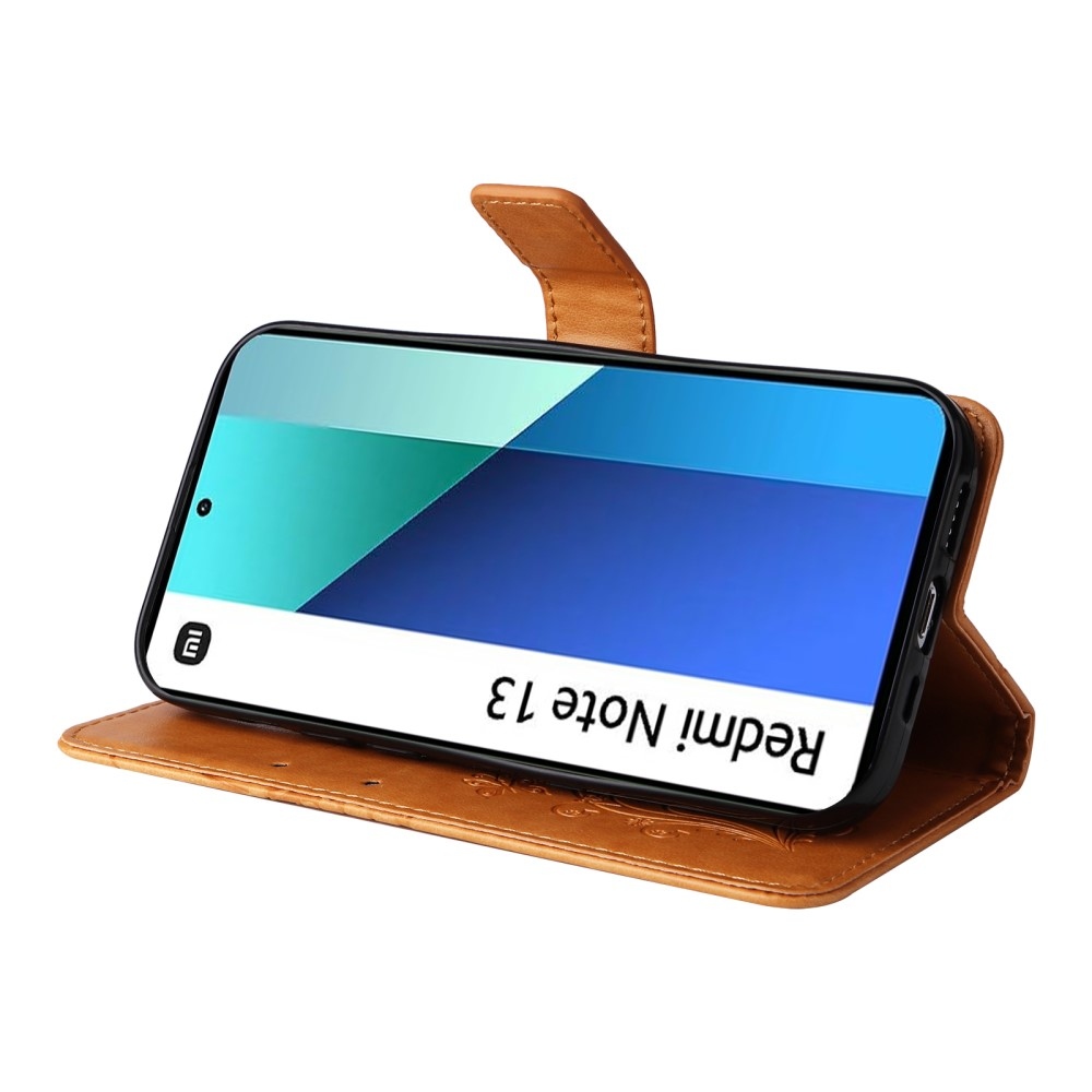 Nagy pillangó könyv tok Xiaomi Redmi Note 13-hoz - sárga