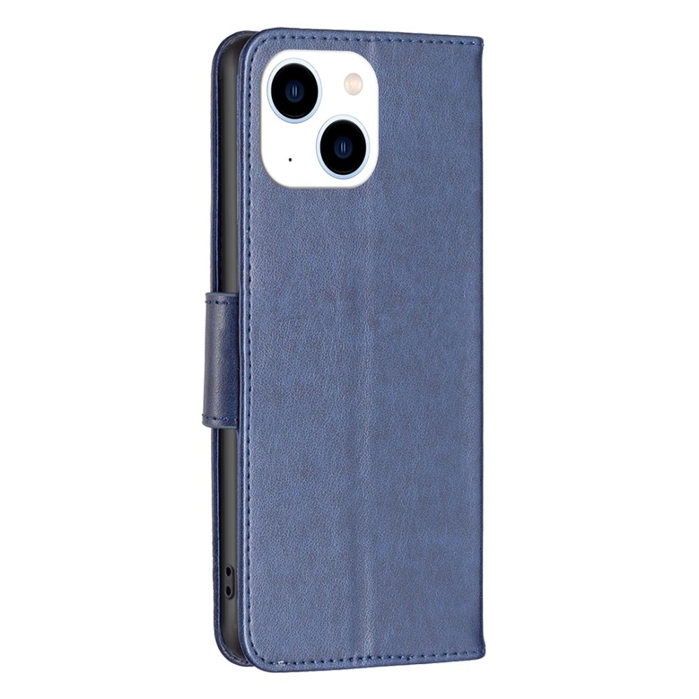 Pillangó könyvtáska iPhone 15 készülékhez - kék