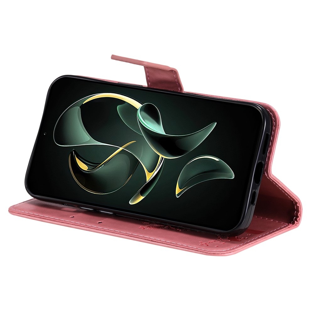 Fás könyv tok Xiaomi 13T/13T Pro - rózsaszínű