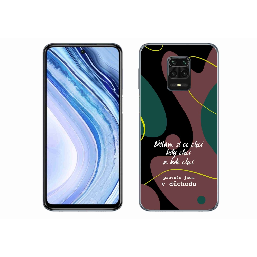 Gél borító mmCase a Xiaomi Redmi Note 9S-hez - vicces szöveg 10 fekete háttérrel