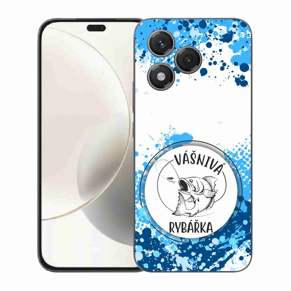 Gél borító mmCase a Honor 400 Lite-hoz - szenvedélyes halász fehér háttérrel