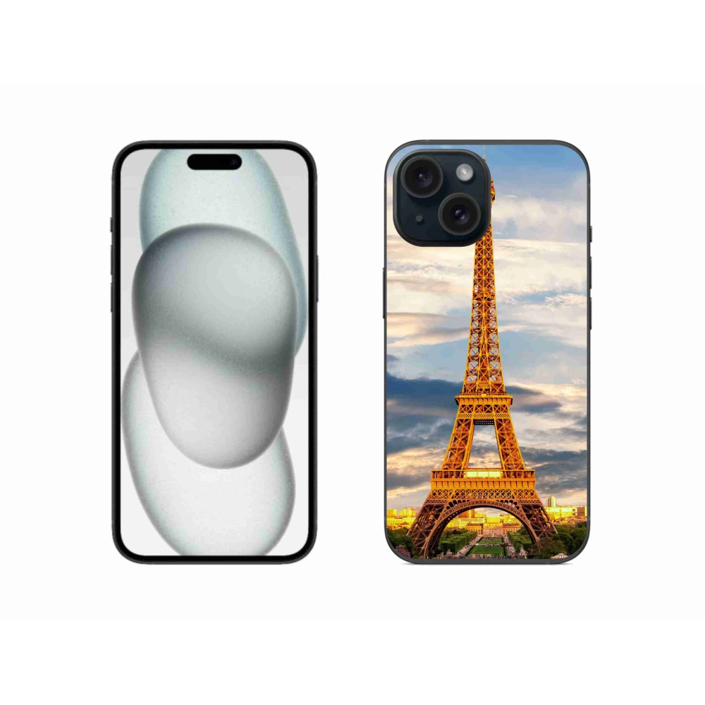 Zselés borítás mmCase iPhone 15 készülékhez - eiffel-torony 3