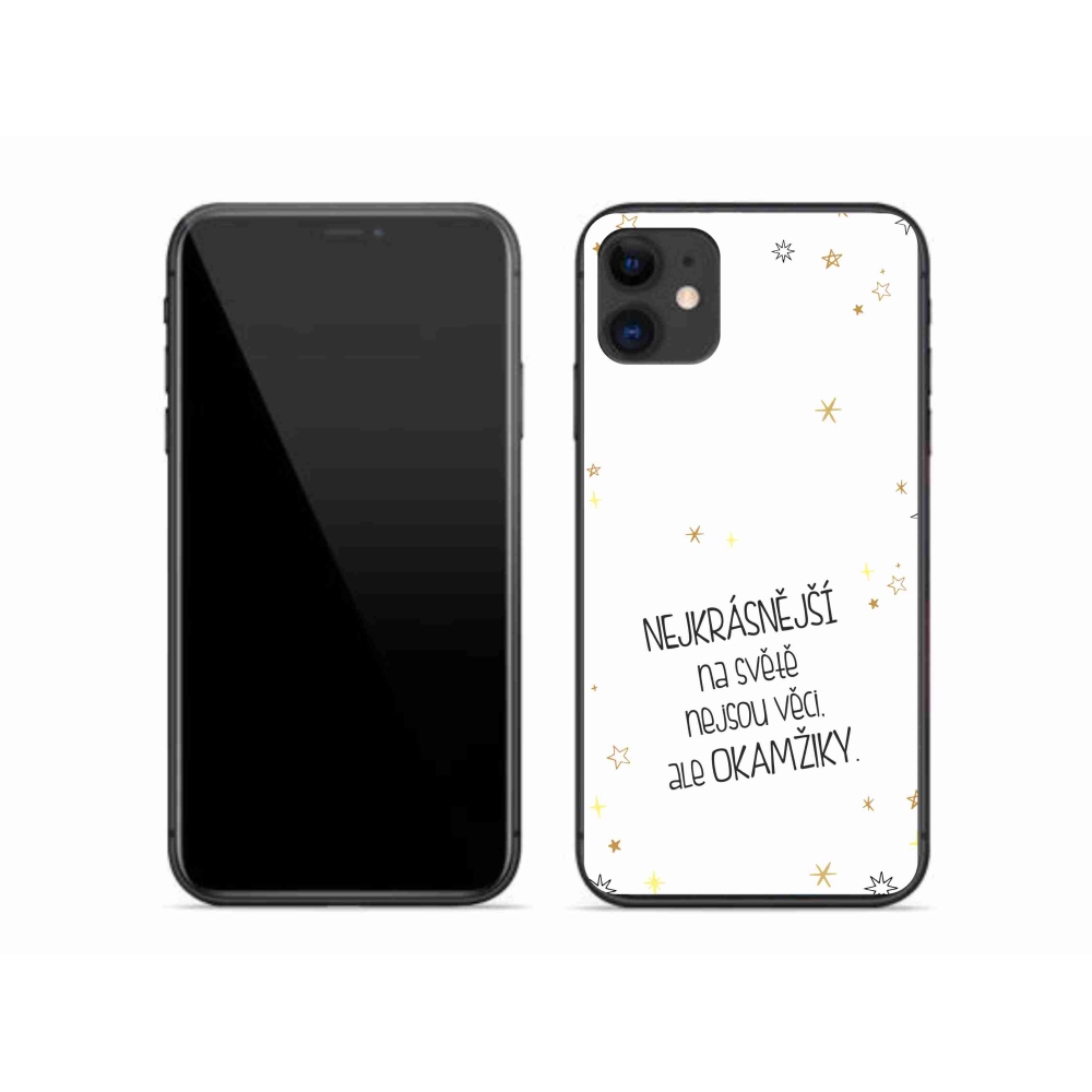 Gél borítás mmCase iPhone 11 készülékhez - idézet 4 fehér háttér