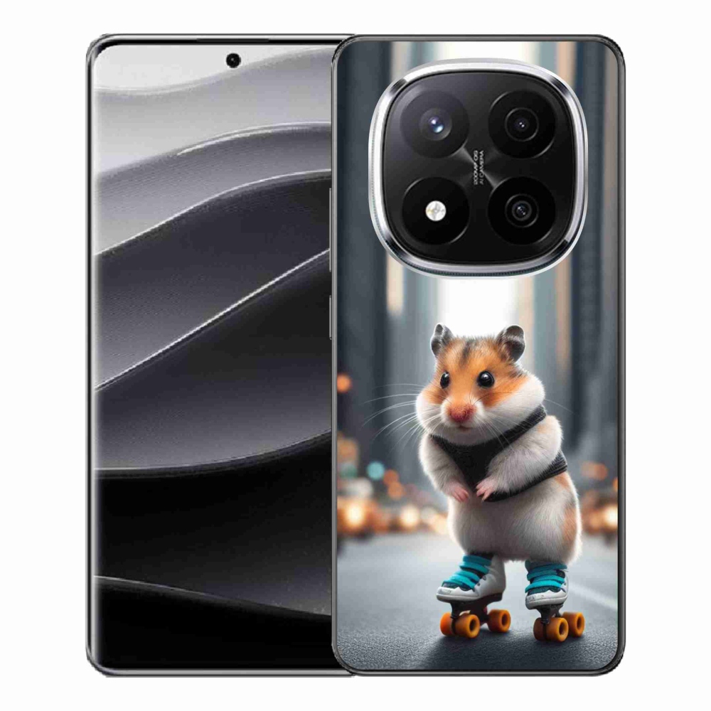 Zselés borítás mmCase a Xiaomi Redmi Note 14 Pro+ 5G számára - hörcsög a korcsolyán