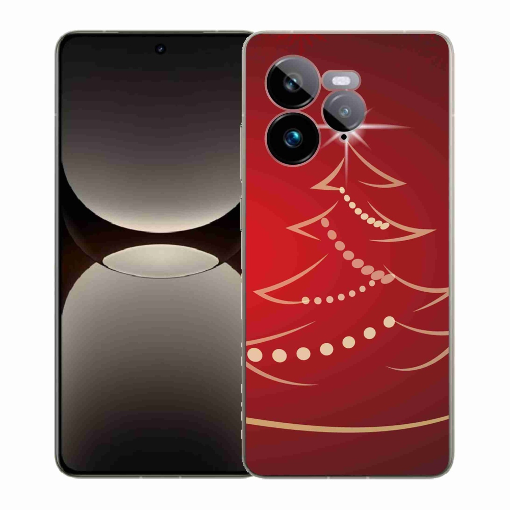 Gél borítás mmCase a Realme GT 7 Pro 5G számára - karácsonyfa karikatúra