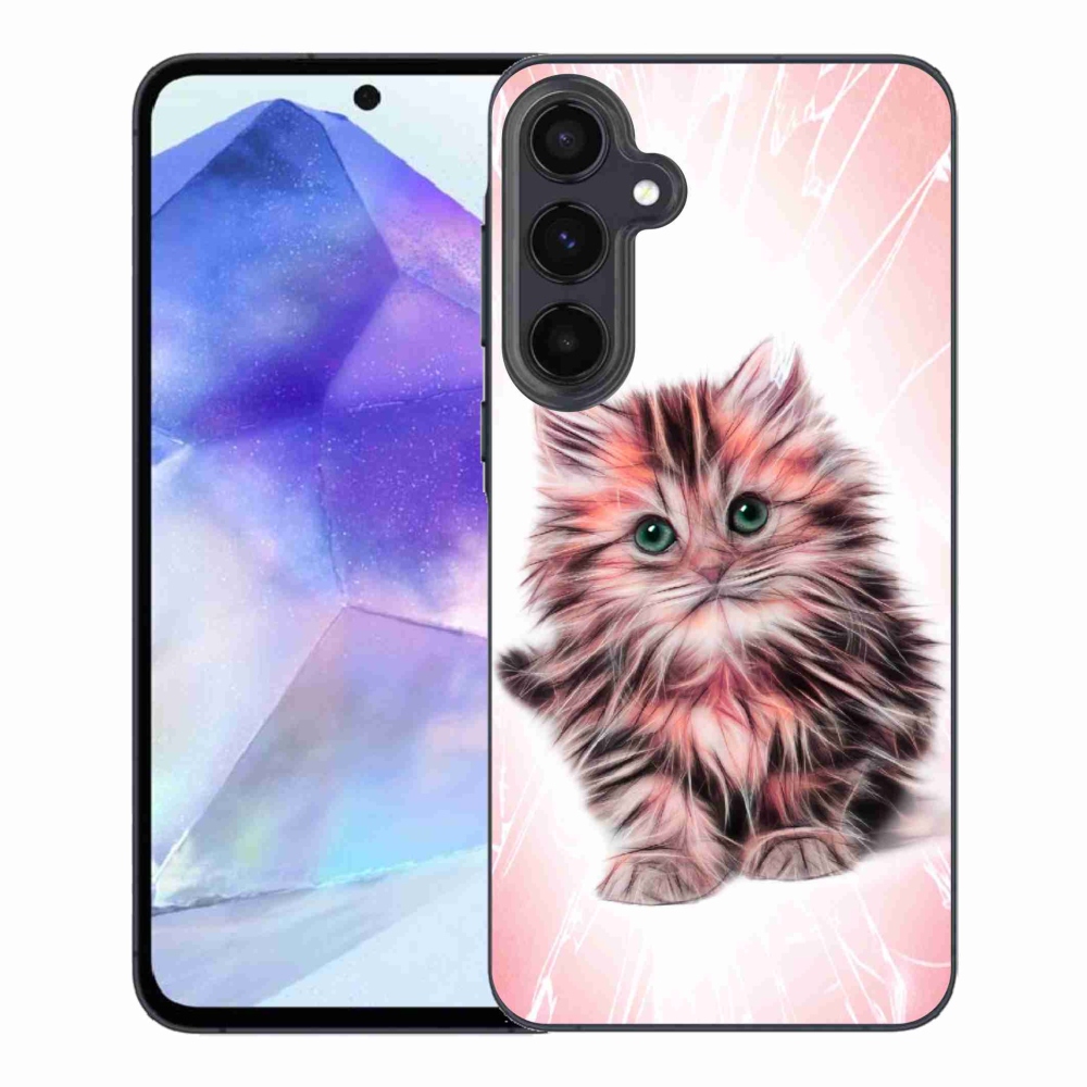 Gél borítás mmCase Samsung Galaxy A55 5G - aranyos cica - Samsung Galaxy A55 5G számára