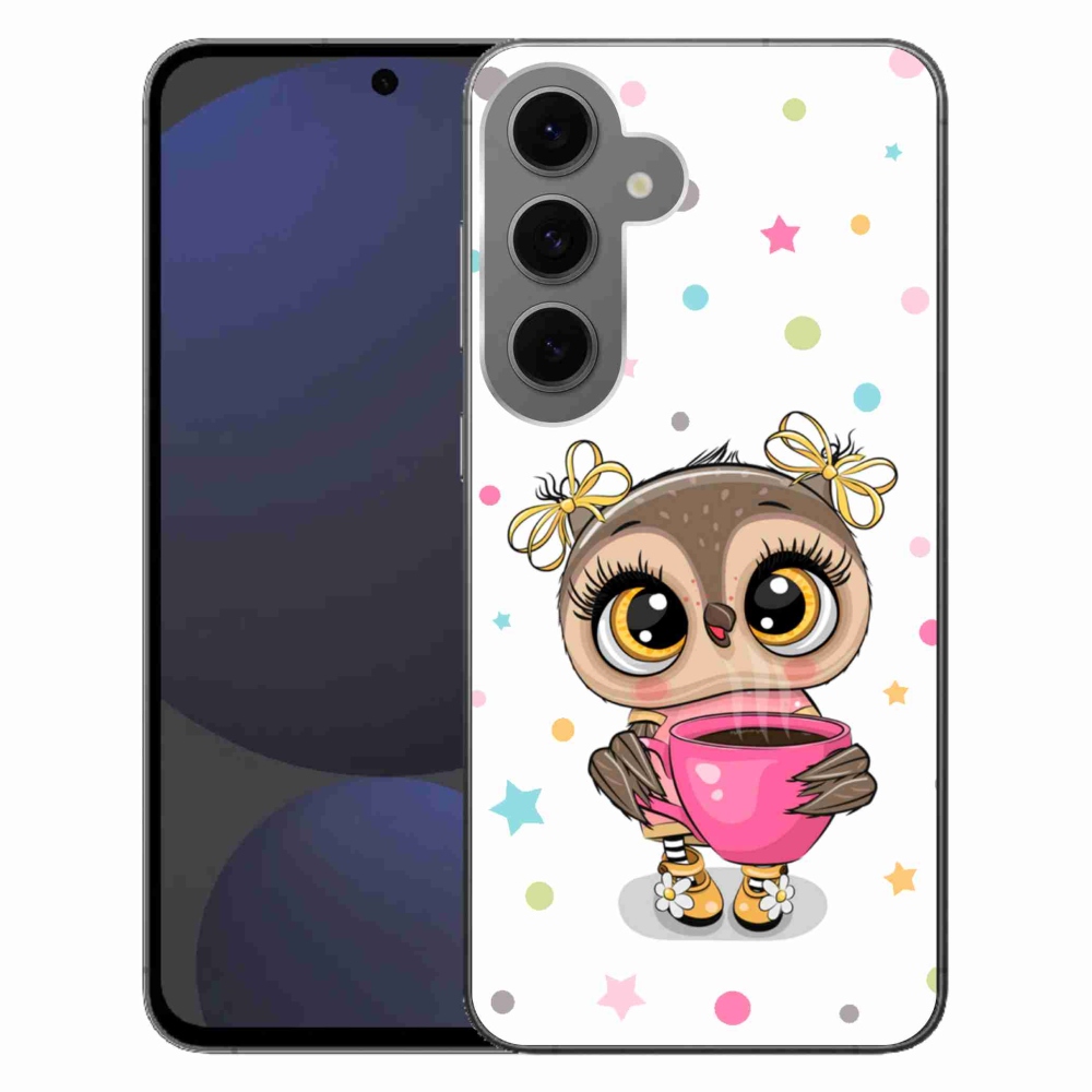 Zselés borítás mmCase Samsung Galaxy S24 FE készülékhez - rajzfilm bagoly