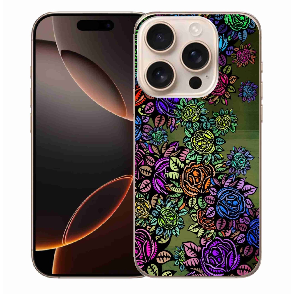 Gél borítás mmCase iPhone 16 Pro Max készülékhez - virágok 6