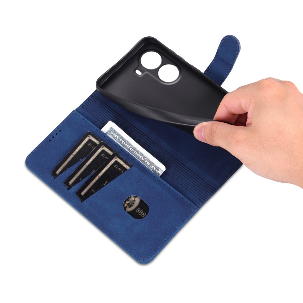 AZNS tok könyv tok Xiaomi Poco X7 Pro 5G-hez - kék