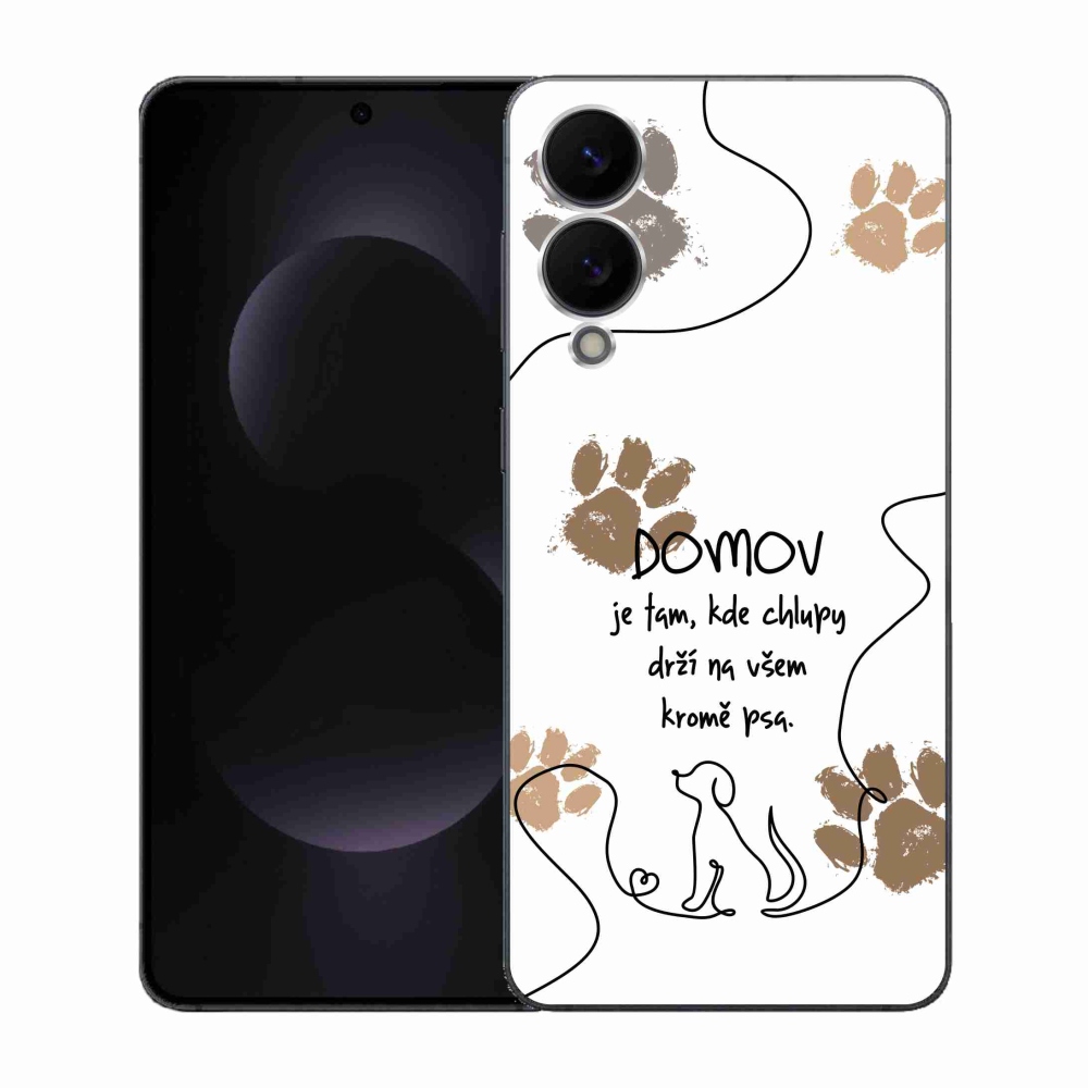 Gél borítás mmCase Samsung Galaxy S25 Edge készülékhez - kutya motívum fehér háttérrel