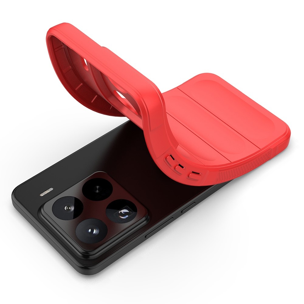 Rugg tartós zselés tok Xiaomi 15 Pro-hoz - piros
