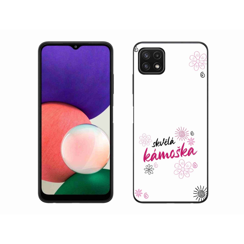 Gél borító mmCase Samsung Galaxy A22 5G - nagyszerű haver fehér háttérrel