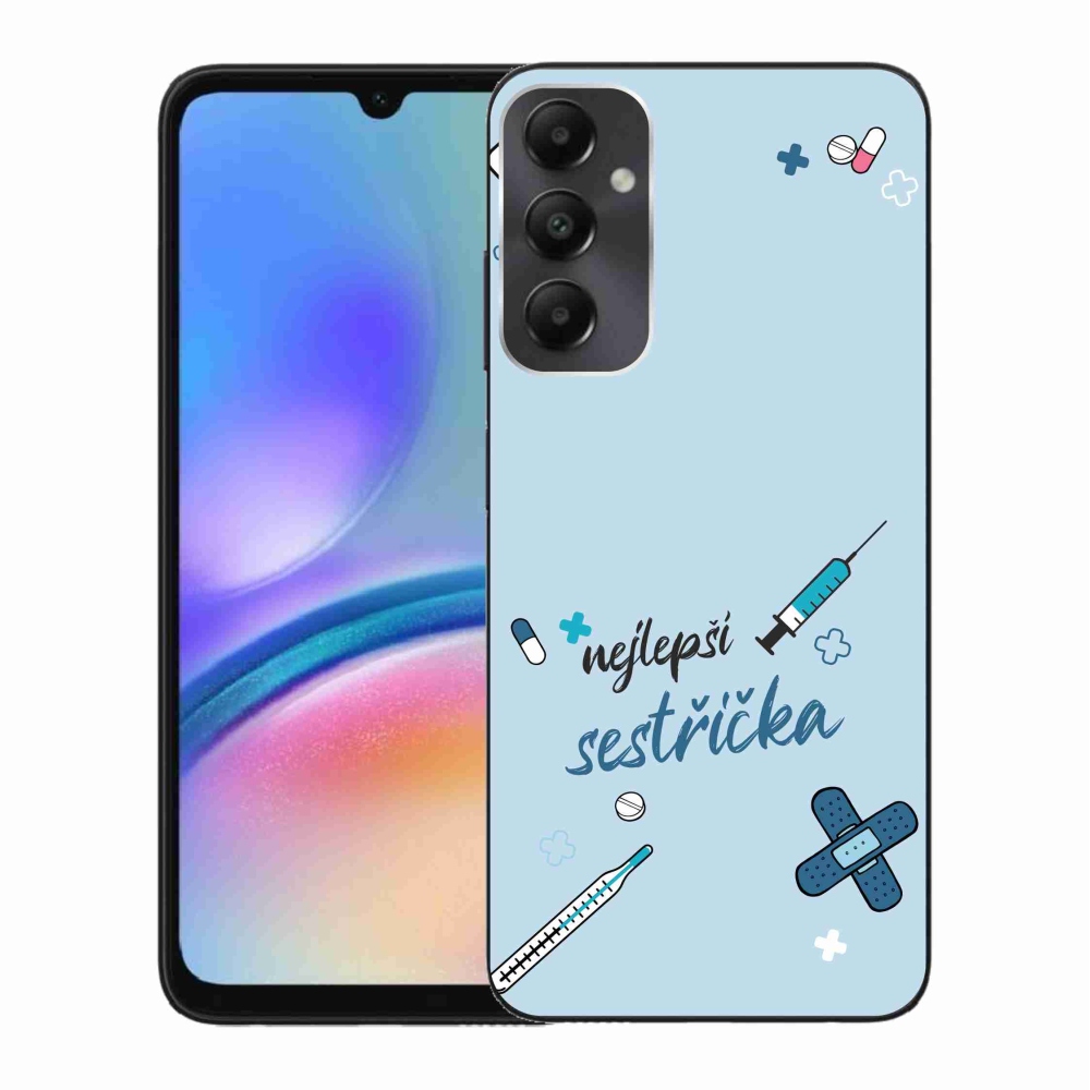 Gél borító mmCase Samsung Galaxy A05s - legjobb kishúg kék háttérrel