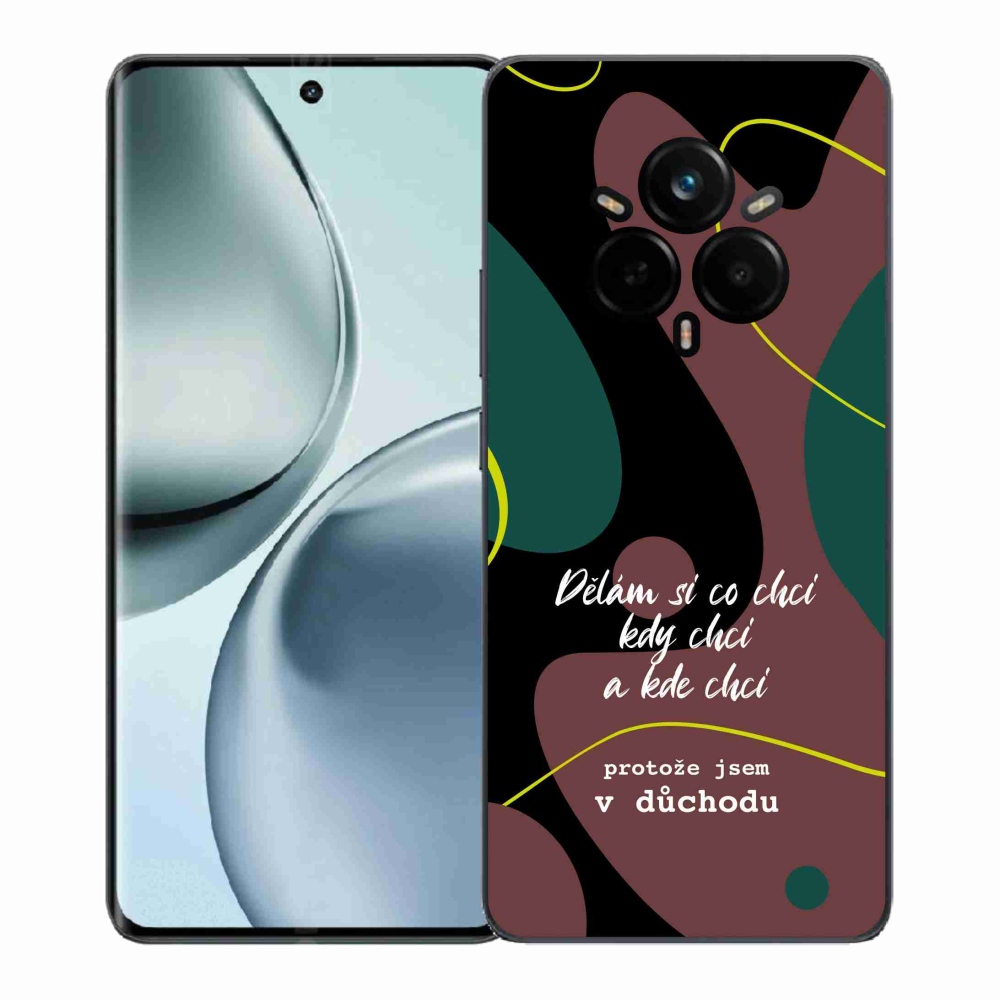 Gél borító mmCase a Realme 14 Pro 5G készülékhez - vicces szöveg 10 fekete háttér