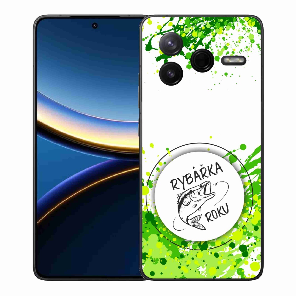 Gél borítás mmCase a Xiaomi Poco F7 Pro számára - az év horgásza fehér háttérrel