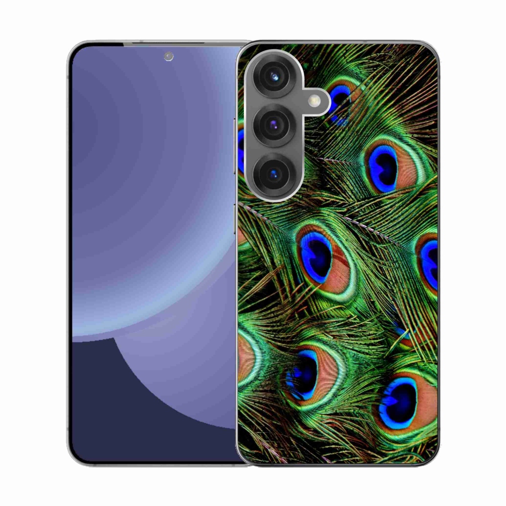 Zselés borítás mmCase Samsung Galaxy S25 készülékhez - pávatoll