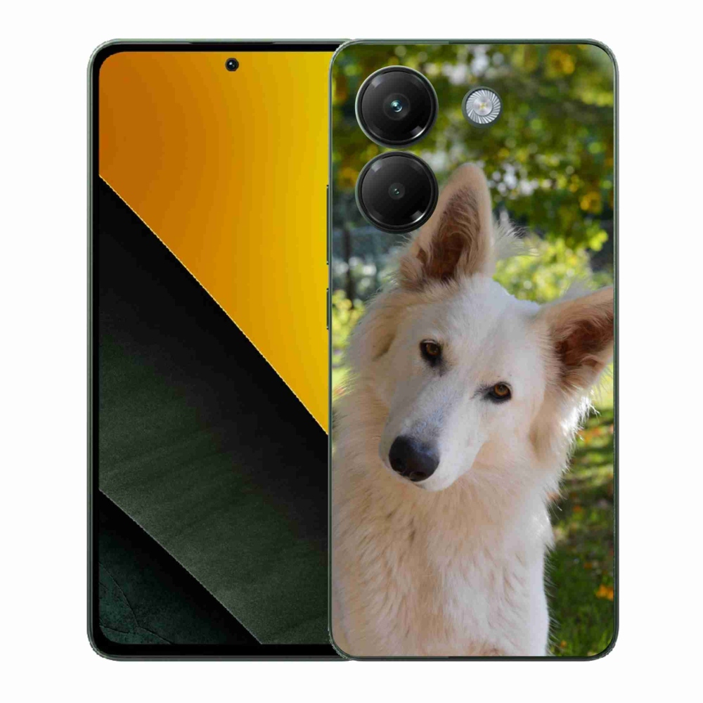 Gél borítás mmCase a Xiaomi Poco M7 Pro 5G-hez - fehér svájci pásztor 1