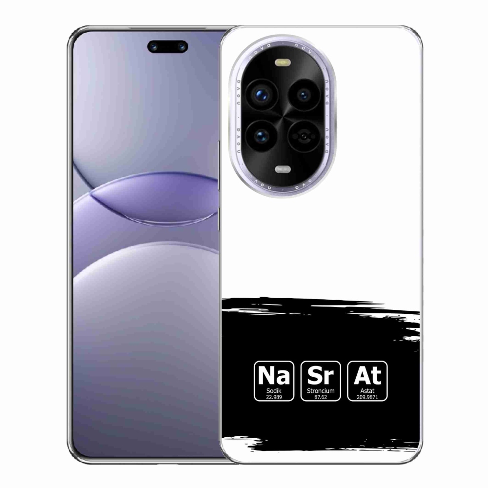Gél borítás mmCase a Huawei Nova 13 Pro 5G-n - kémiai elemek fekete és fehér háttérrel