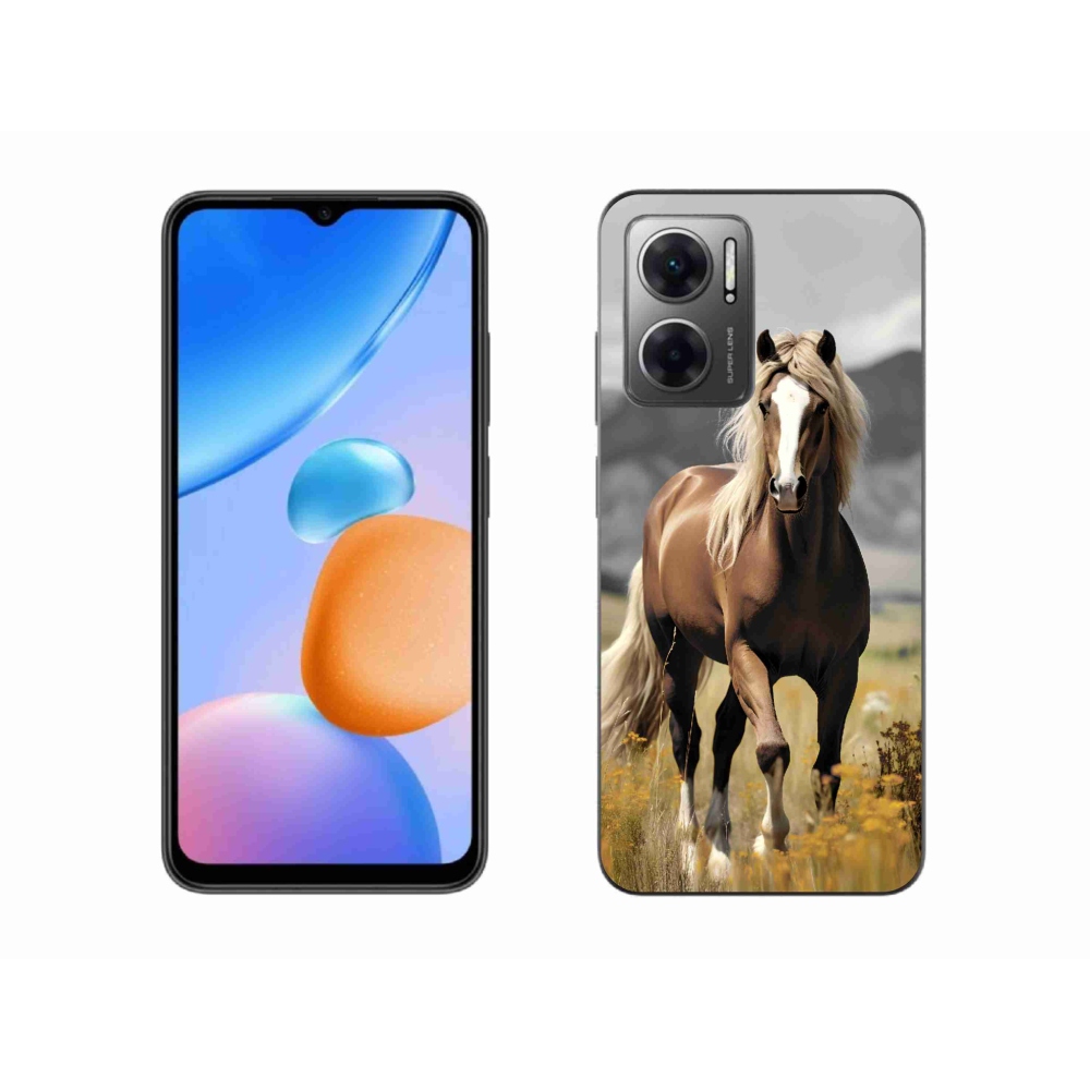 Gél borítás mmCase a Xiaomi Redmi 10 5G-hez - barna ló 1