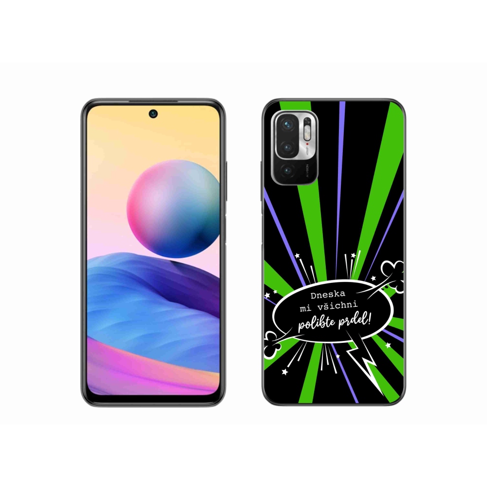 Gél borító mmCase a Xiaomi Poco M3 Pro/5G számára - vicces szöveg 15 fekete háttérrel