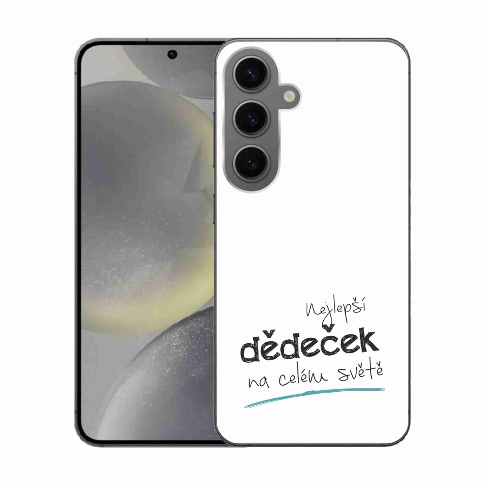 Gél borító mmCase Samsung Galaxy S24 - a legjobb nagypapa 3 fehér háttérrel