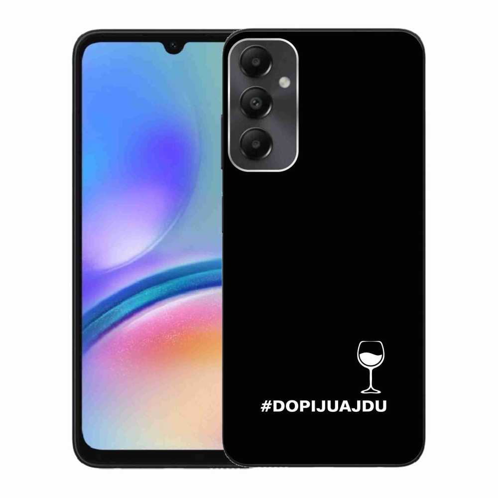 Gél borítás mmCase Samsung Galaxy A05s készülékhez - bor motívum fekete háttér