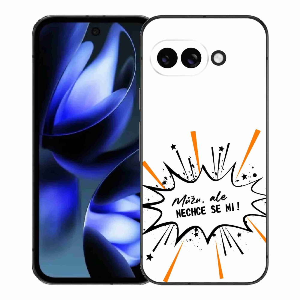 Gél borító mmCase a Google Pixel 9a számára - vicces szöveg 11 fehér háttér