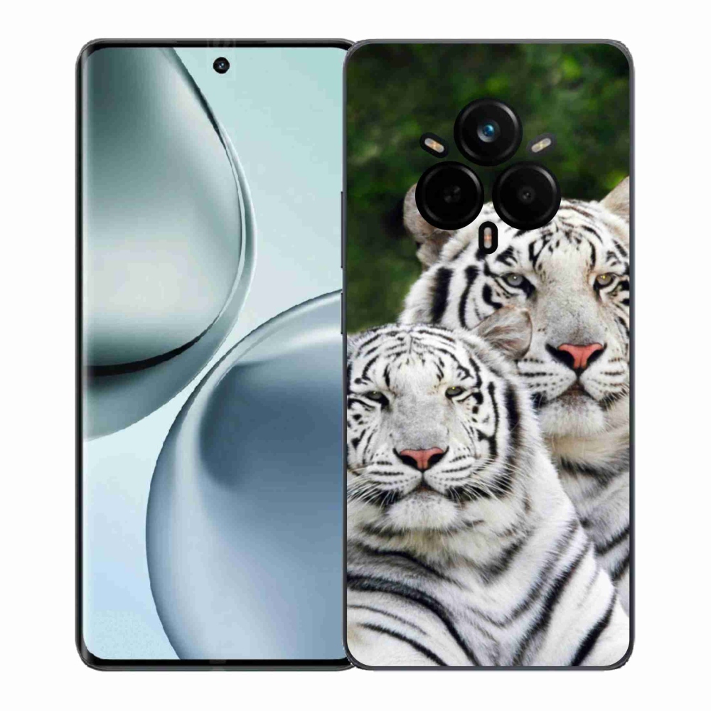 Gél borítás mmCase a Realme 14 Pro+ 5G készülékhez - fehér tigrisek