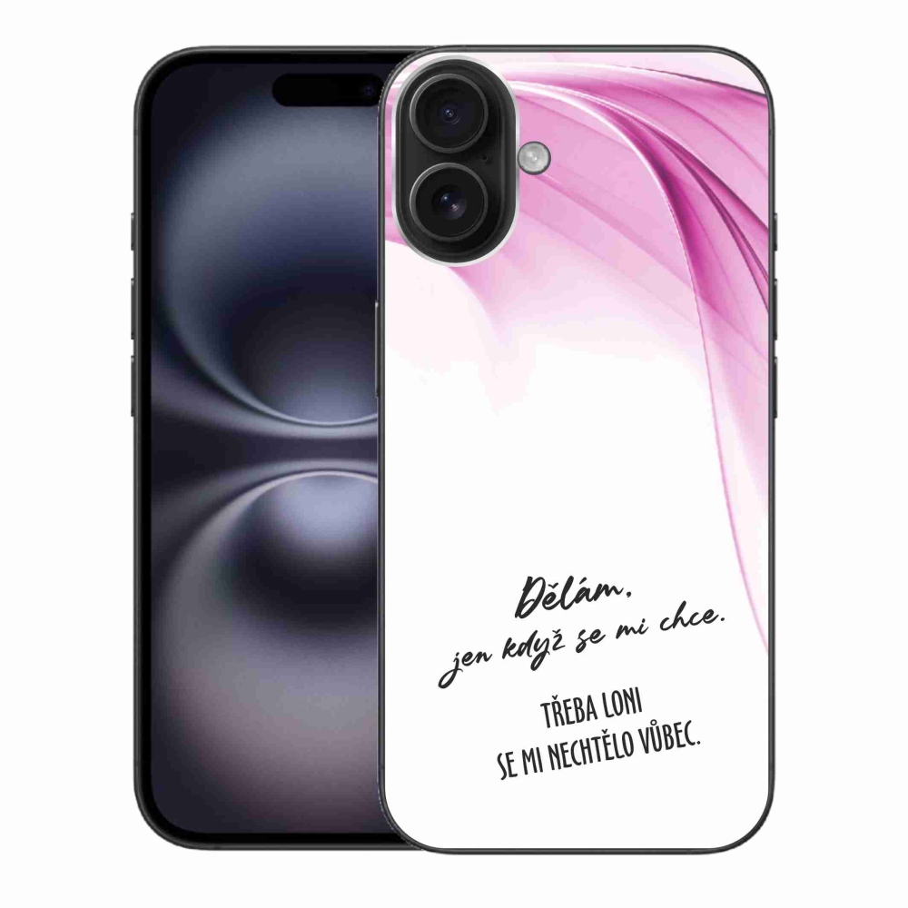 Gél borítás mmCase iPhone 16 Plus készülékhez - vicces szöveg 12 fehér háttér