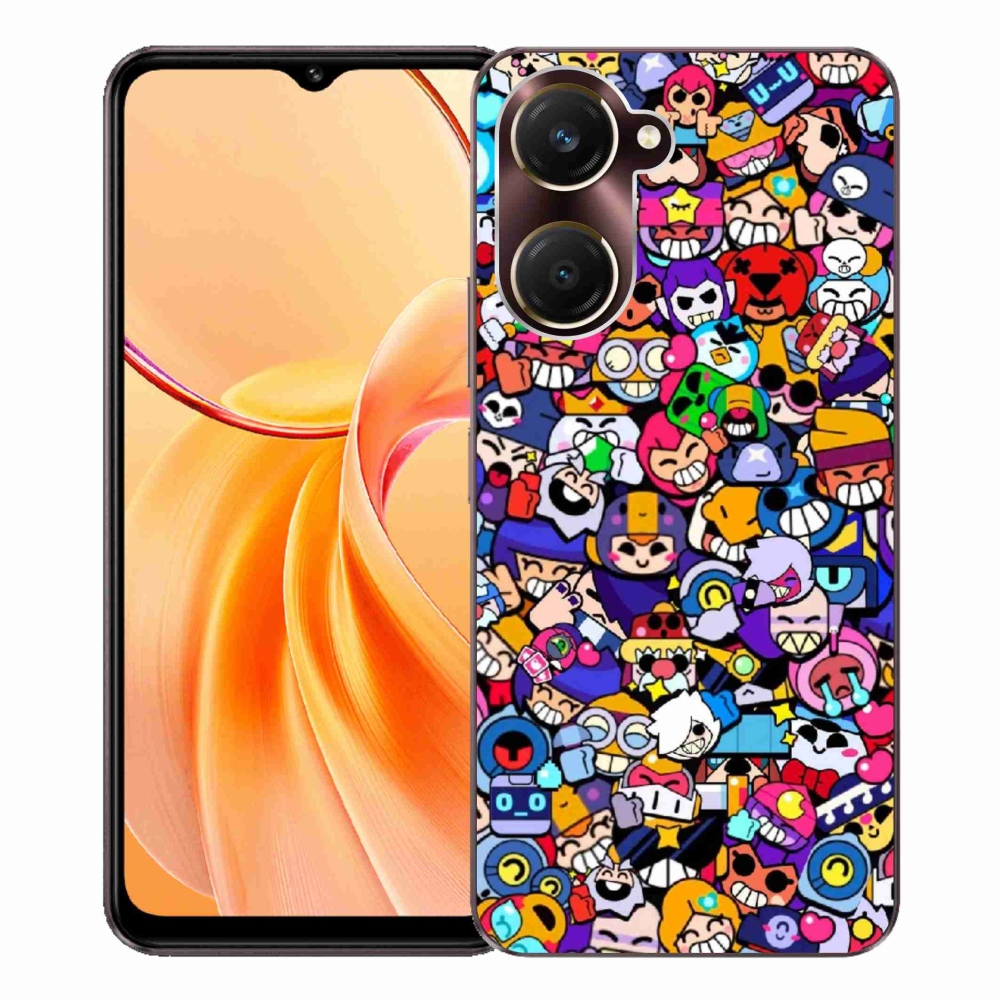 Gél borítás mmCase a Vivo Y28s 5G-hez - verekedős csillagok 2