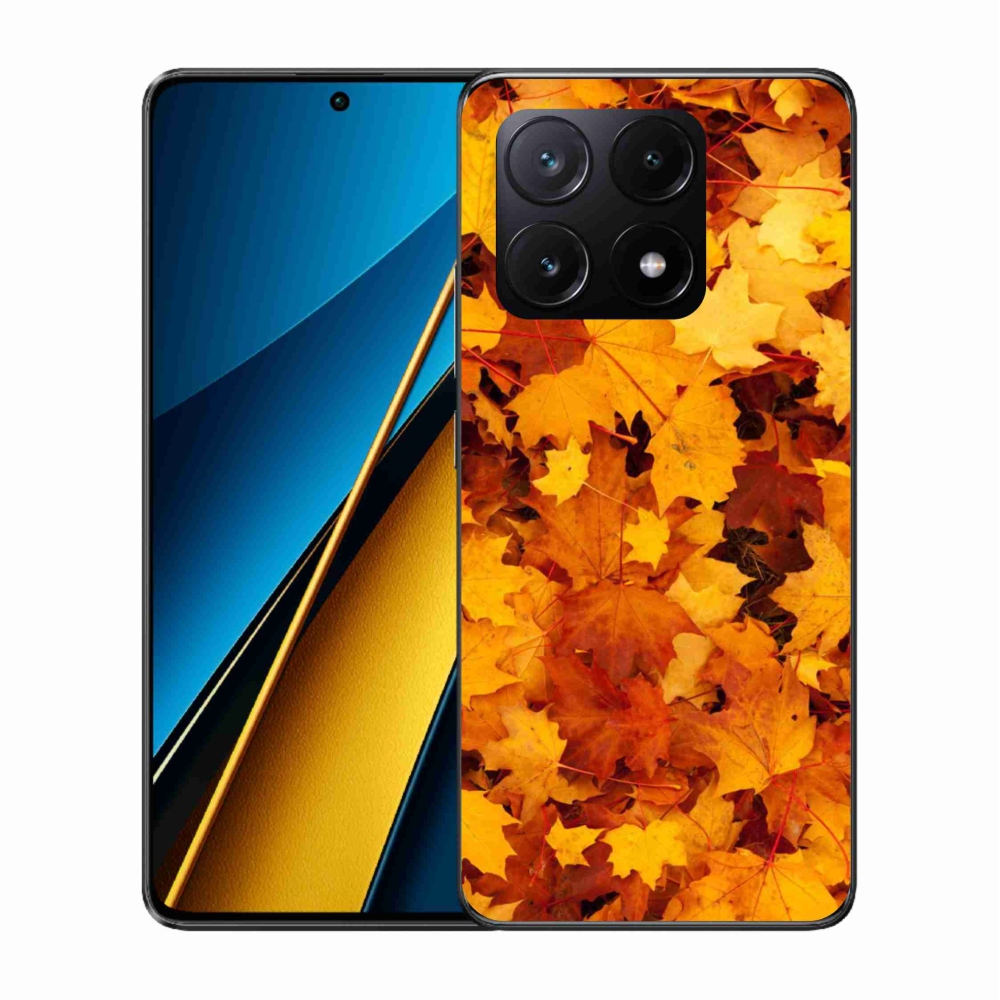 Gél borítás mmCase a Xiaomi Poco X6 Pro 5G számára - juharlevelek