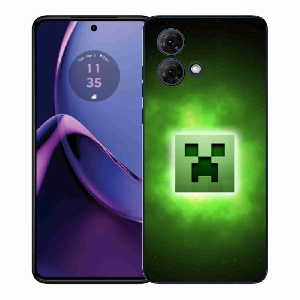 Gél védőburkolat mmCase Motorola Moto G84 5G - minecraft
