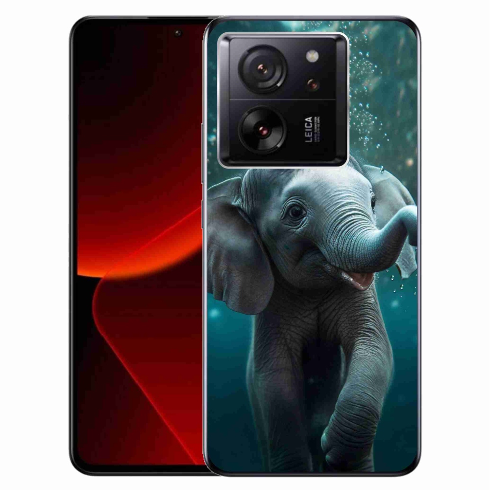 Zselés borítás mmCase a Xiaomi 13T/13T Pro számára - elefánt a víz alatt