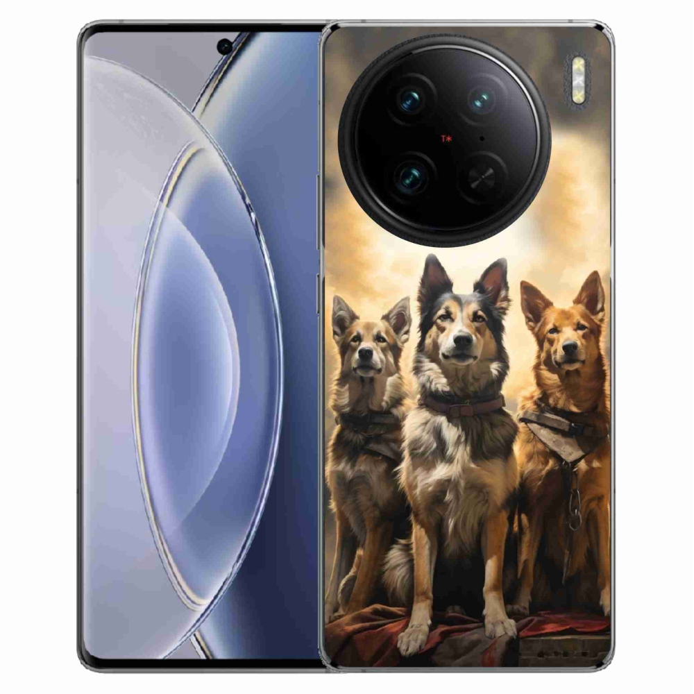 Zselés borítás mmCase a Vivo X90 Pro-hoz - három kutya
